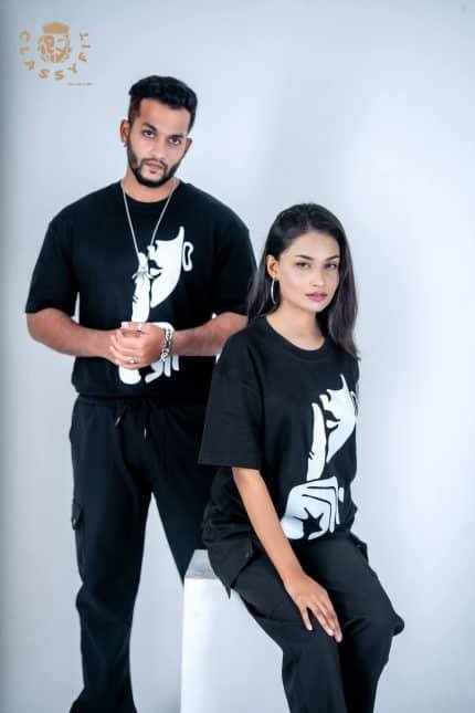 StreetForm Combo – Cotton Tee + 6-Pocket Baggy Trouser