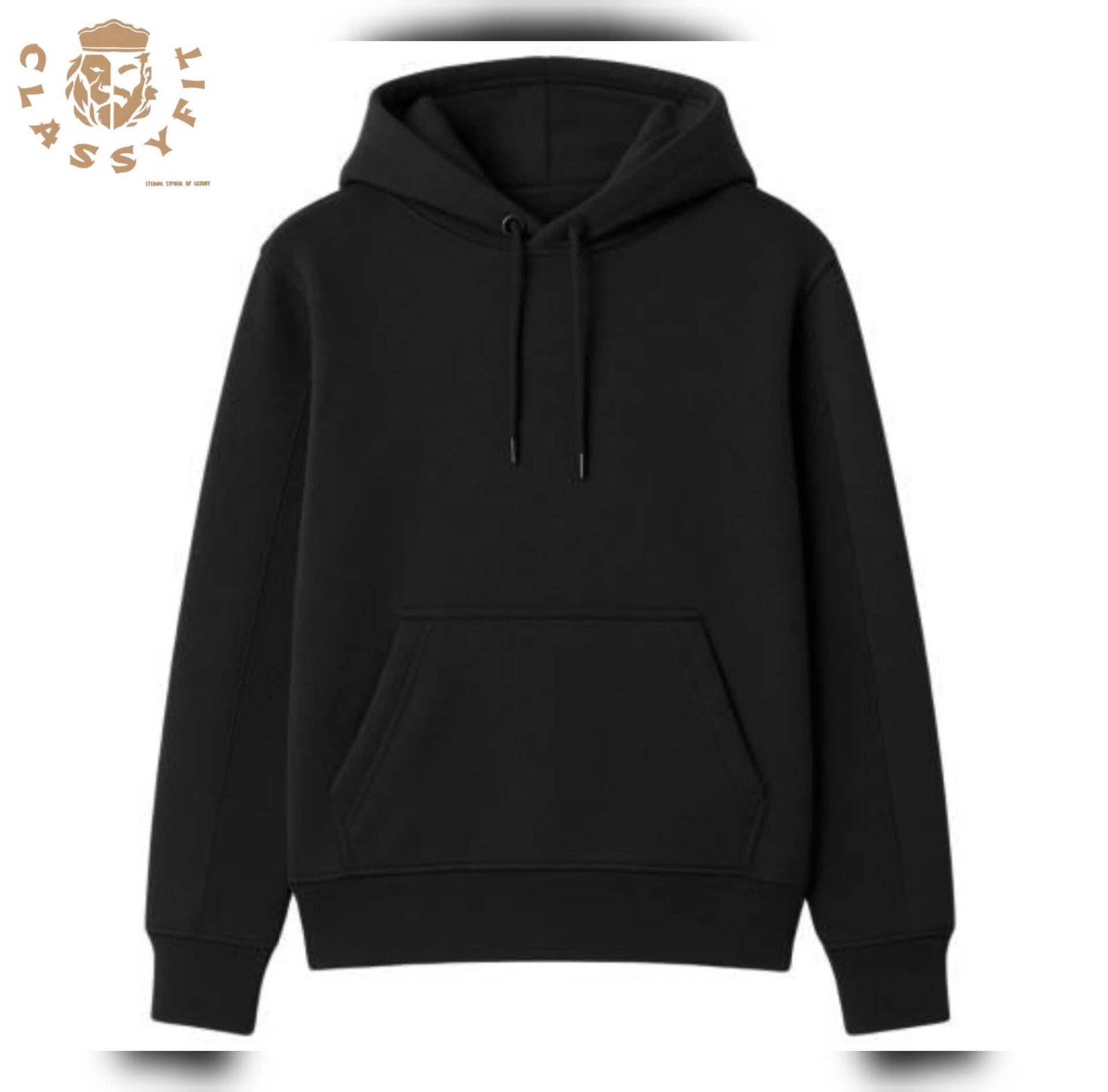 Black Cotton Hoodie - Image 6