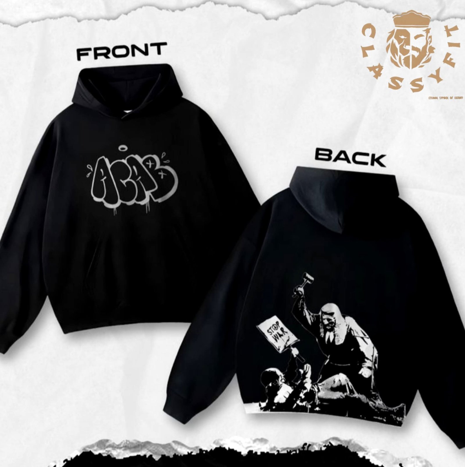 Black Cotton Hoodie - Image 2