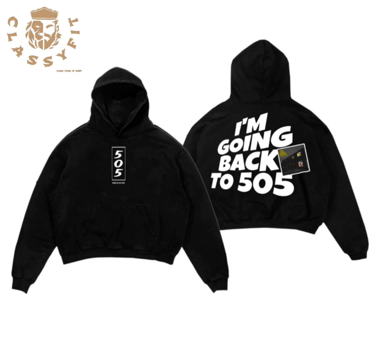 Black Cotton Hoodie - Image 4
