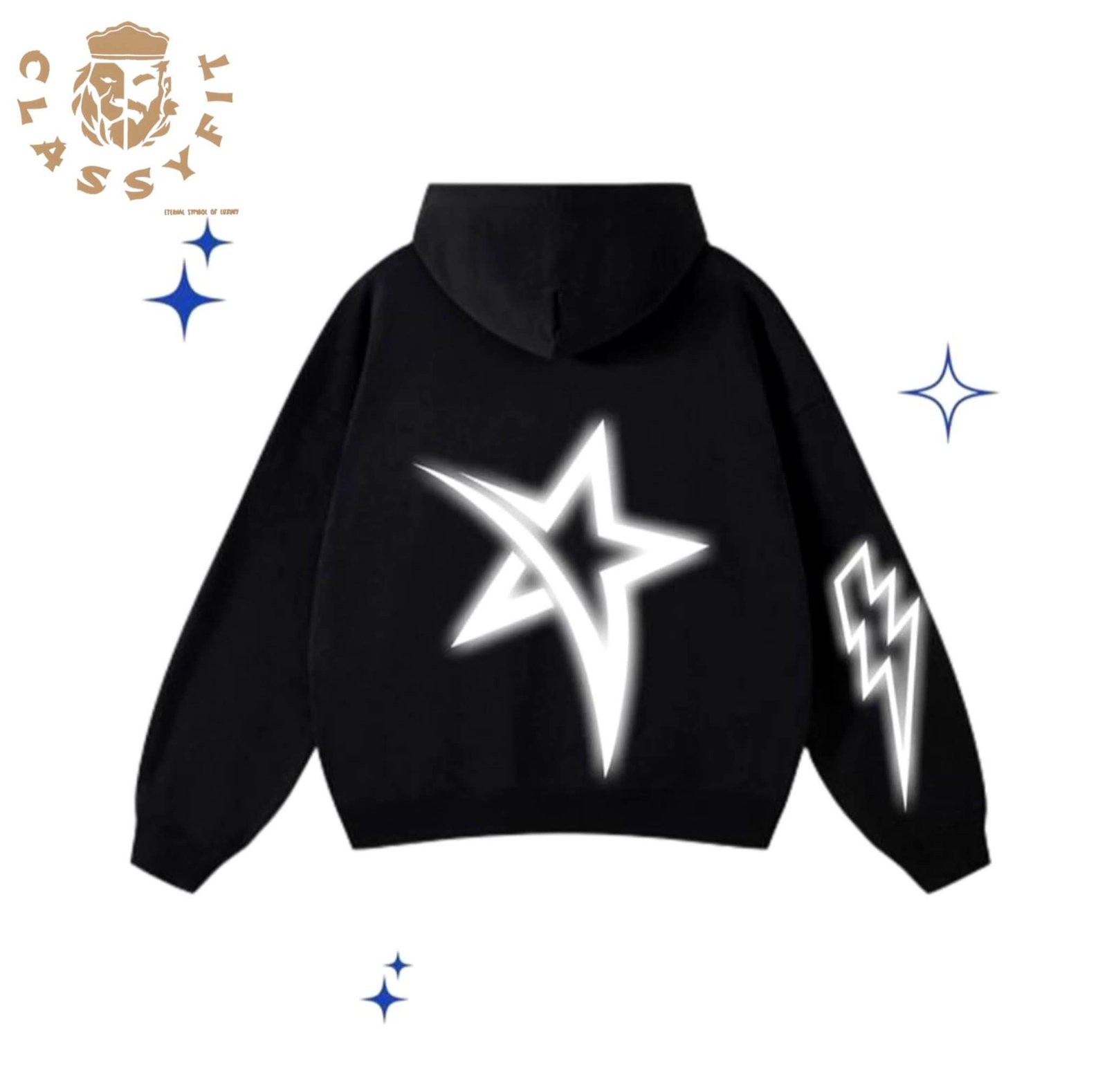 Black Cotton Hoodie - Image 3