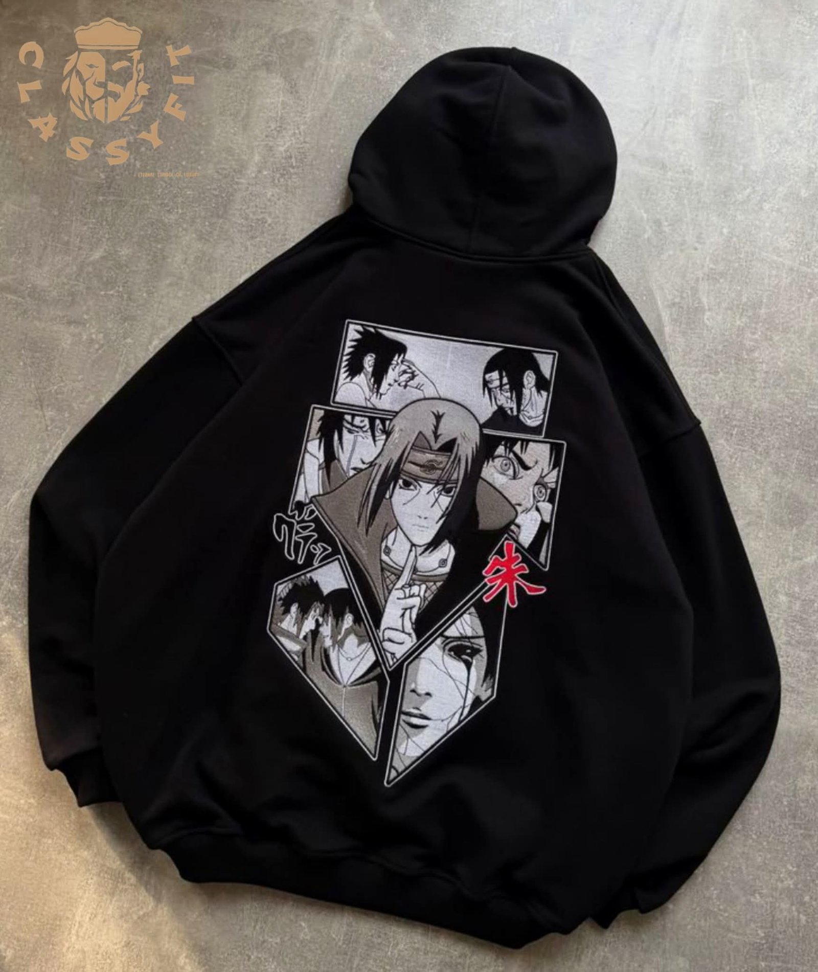 Black Cotton Hoodie - Image 5