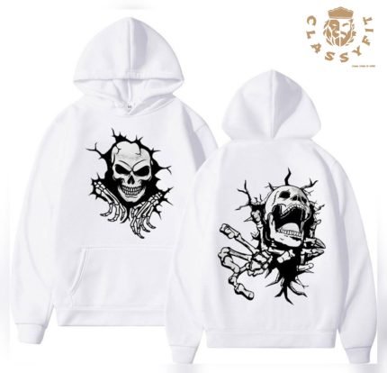 Men special white Cotton Hoodie