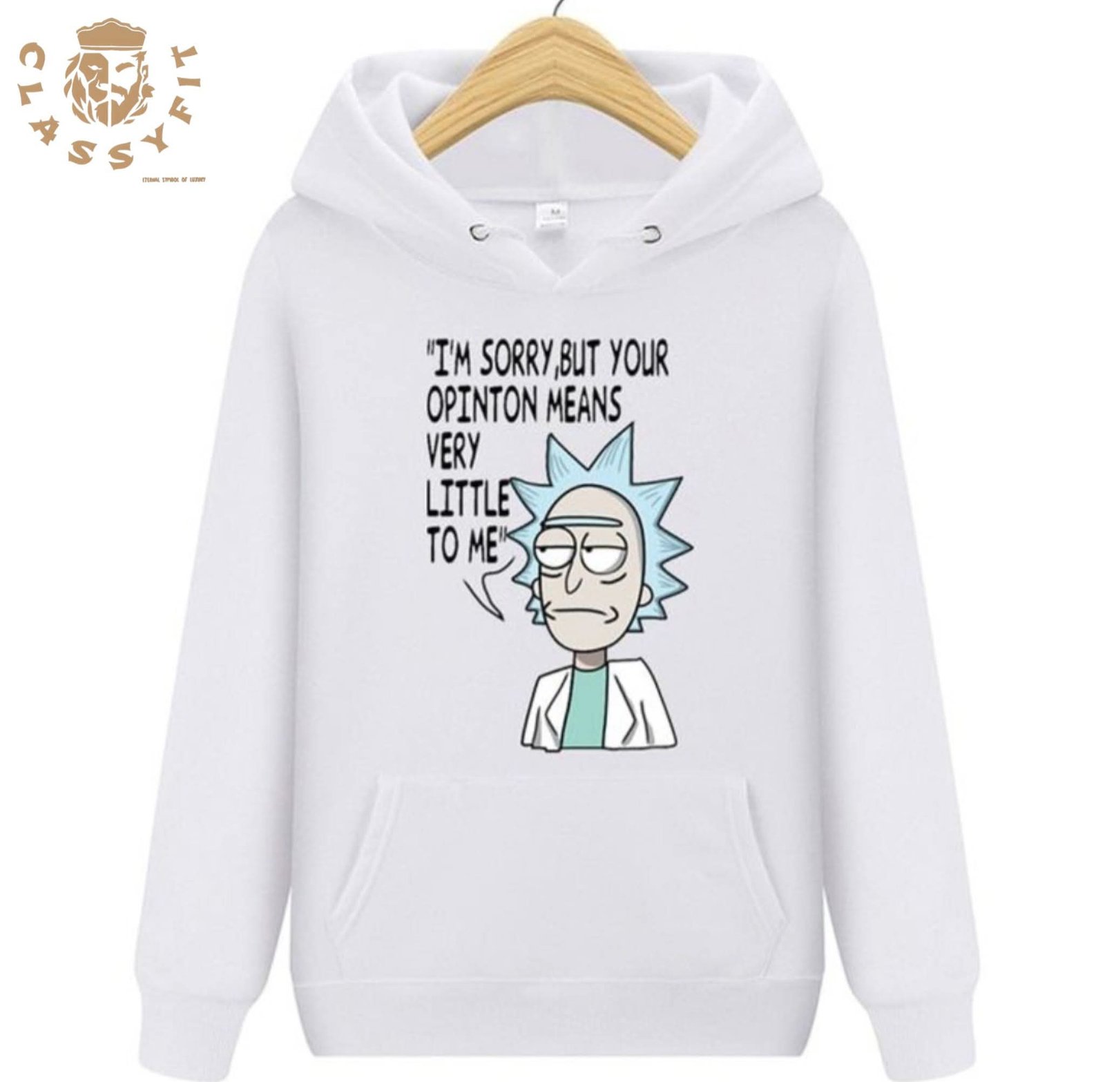 White Cotton Hoodie - Image 4