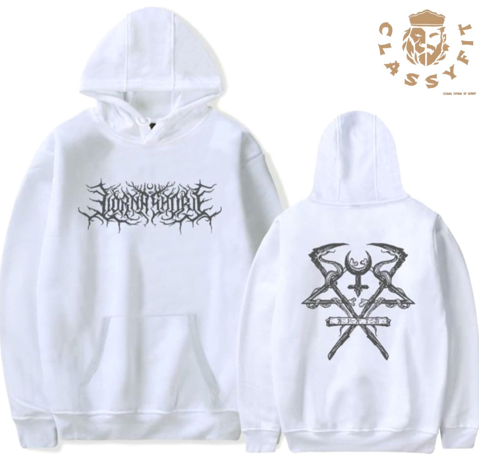 White Cotton Hoodie - Image 5