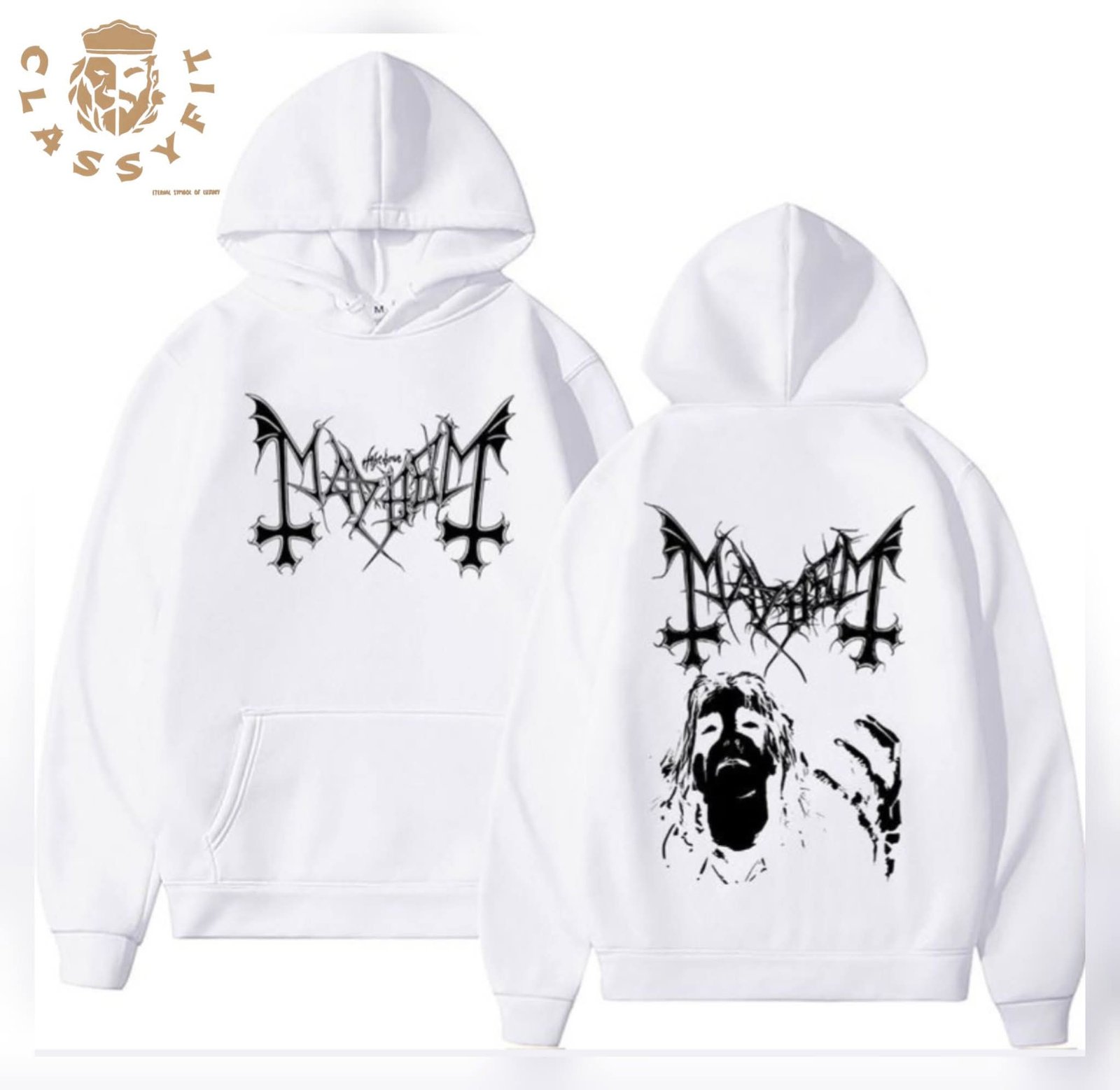 White Cotton Hoodie - Image 6