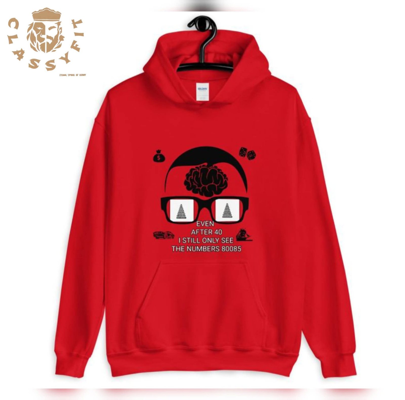 Cotton High nick Red Hoodie - Image 4